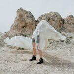 Photo asymmetric skirt